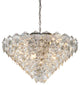 15-Light Chrome Steel Chandelier With Clear Crystals