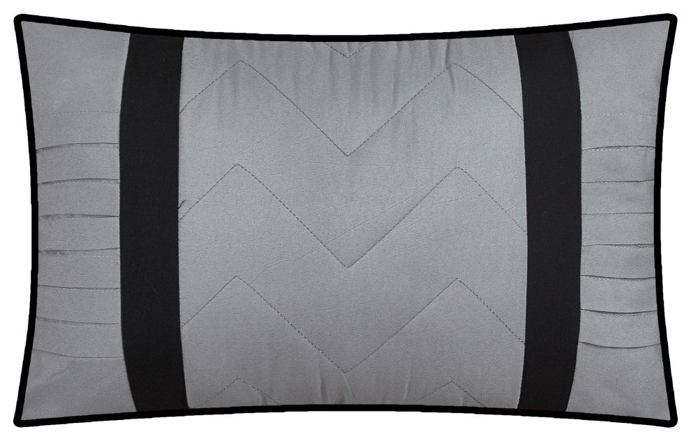 Shadow Leaves 6- Piece Comforter Set, Black, King