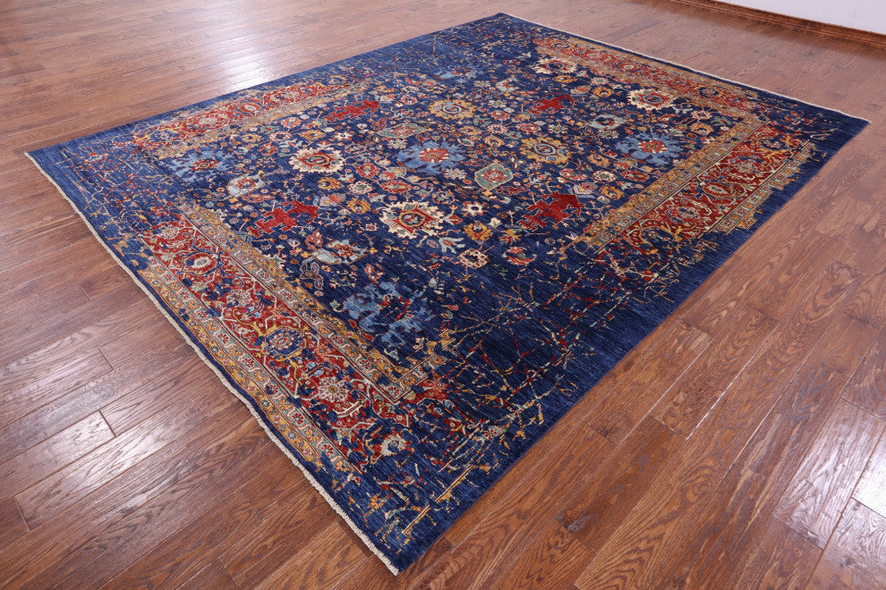 9' 1" X 11' 6" Modern Fine Serapi Hand Knotted Rug - Q12413