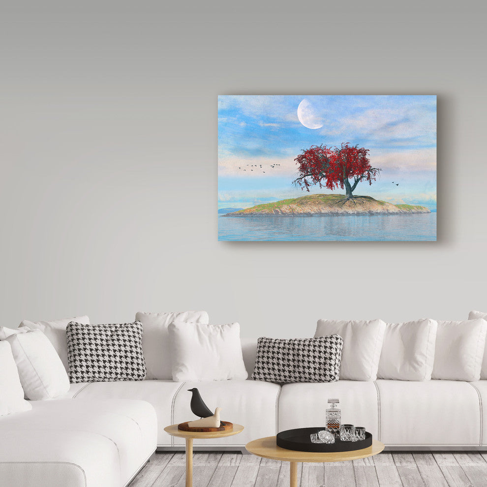 "Red Tree" by Ata Alishahi, Canvas Art, 22"x32"