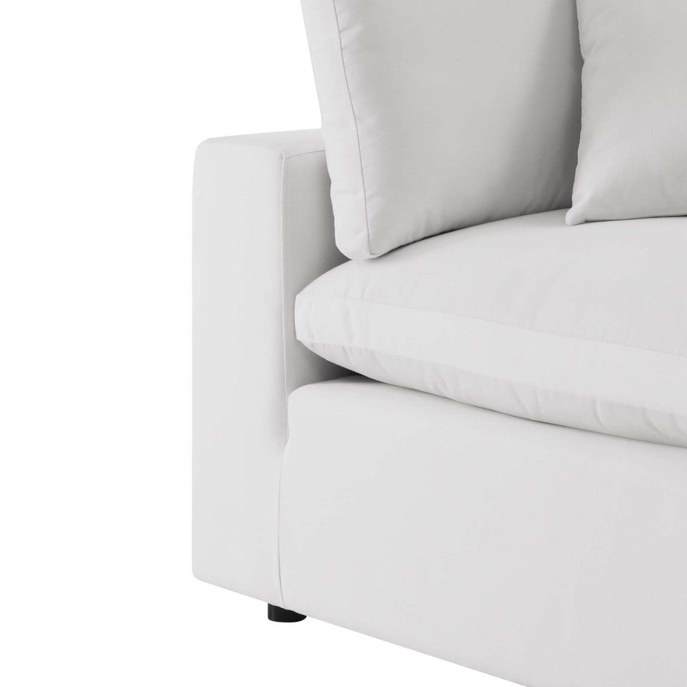 Commix 4-Piece Outdoor Patio Sectional Sofa White