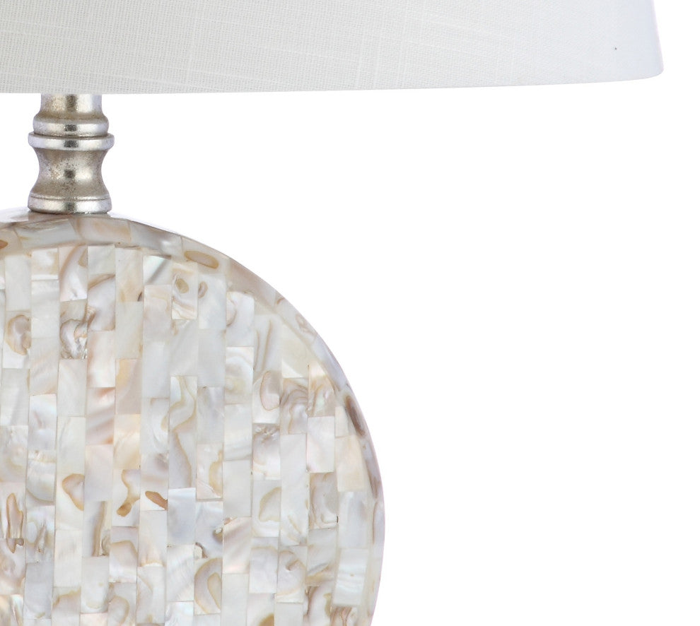 Dennis Seashell LED Table Lamp, Cream, 24"