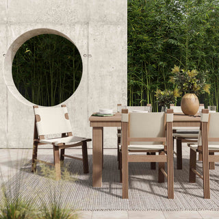 Cassie Natural Rectangular Outdoor Dining Table, 75 Inch