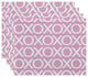 18"x14" Valentine Print Placemat, Pale Pink, Set of 4