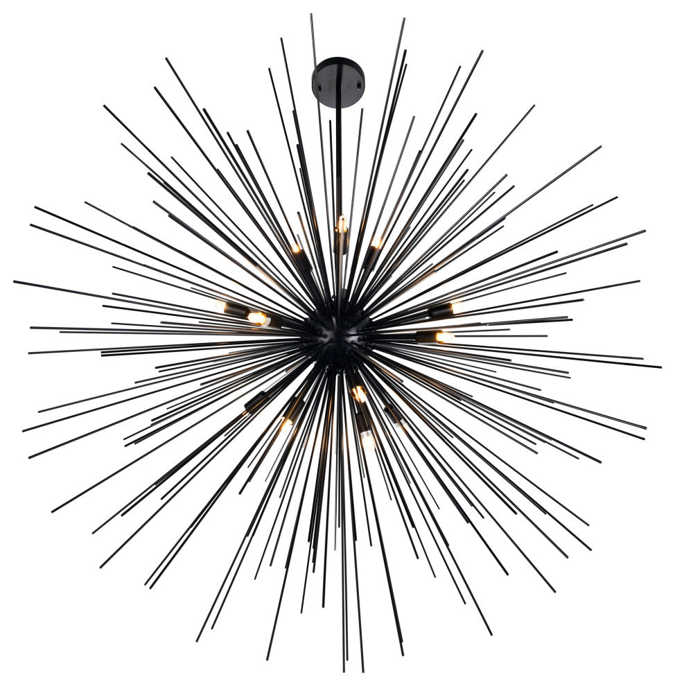 Savannah 14 Light Chandelier With Black Finish