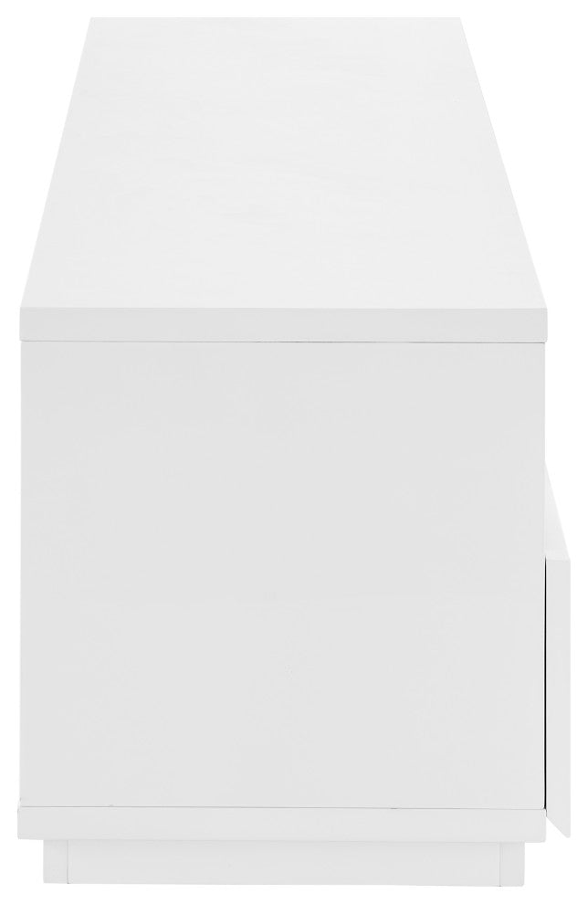 Tresero Media Stand in High Gloss White