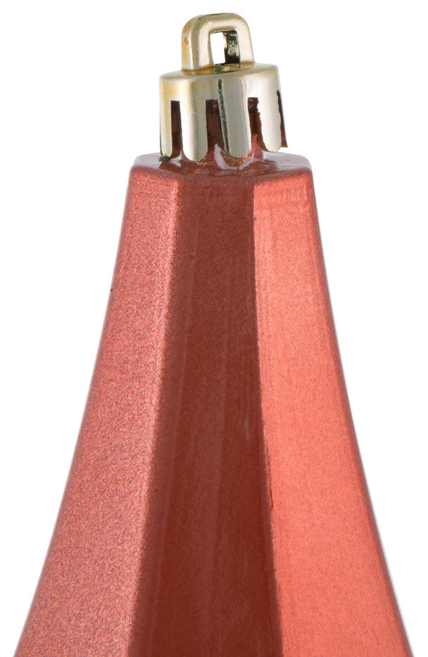 Vickerman Mc191071D 8" Coral Candy Finish Diamond Finial Ornament, Pack of 2