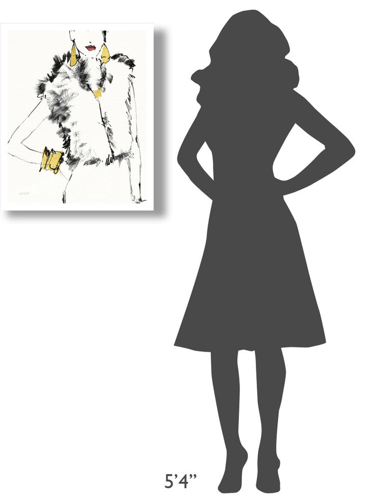 "Fashion Strokes IV no Splatter" Digital Paper Print by Anne Tavoletti, 22"x26"
