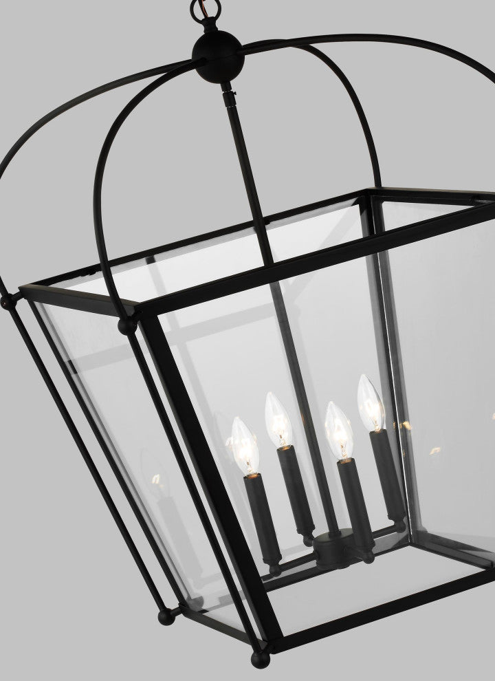 Charleston Medium Four Light Foyer, Midnight Black