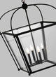Charleston Medium Four Light Foyer, Midnight Black