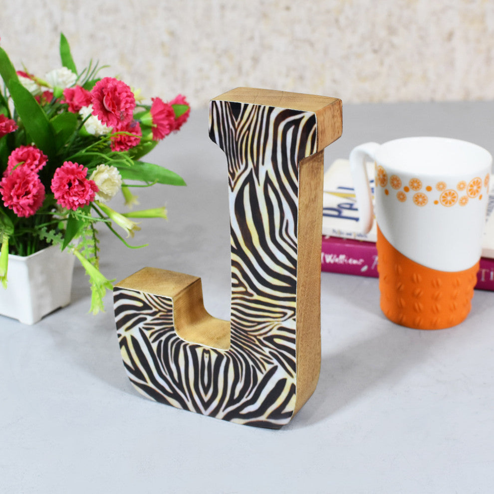 Handmade Eco-Friendly Wall Decor "S" Alphabet Letter Block, 1.3x7.8x5