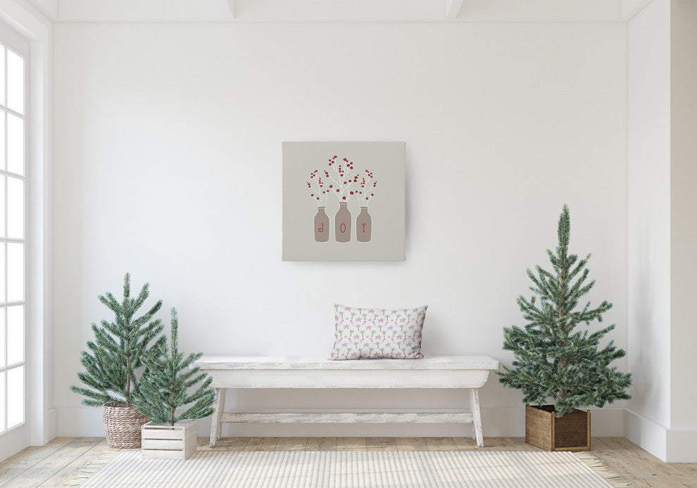 Christmas Beach Pattern Accent Pillow, Light Pink, 14"x20"