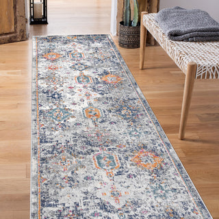 Montana Myro Runner, Blue, 2'7" x 8', Geometric