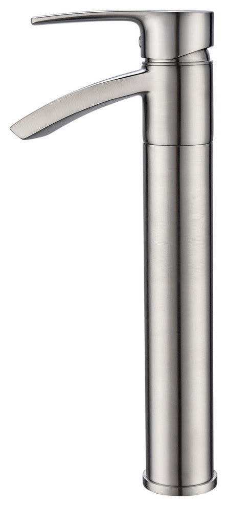 Ariana 12" Single Hole Vessel Sink Bathroom Faucet Swivel Spout, Brushed Nickel