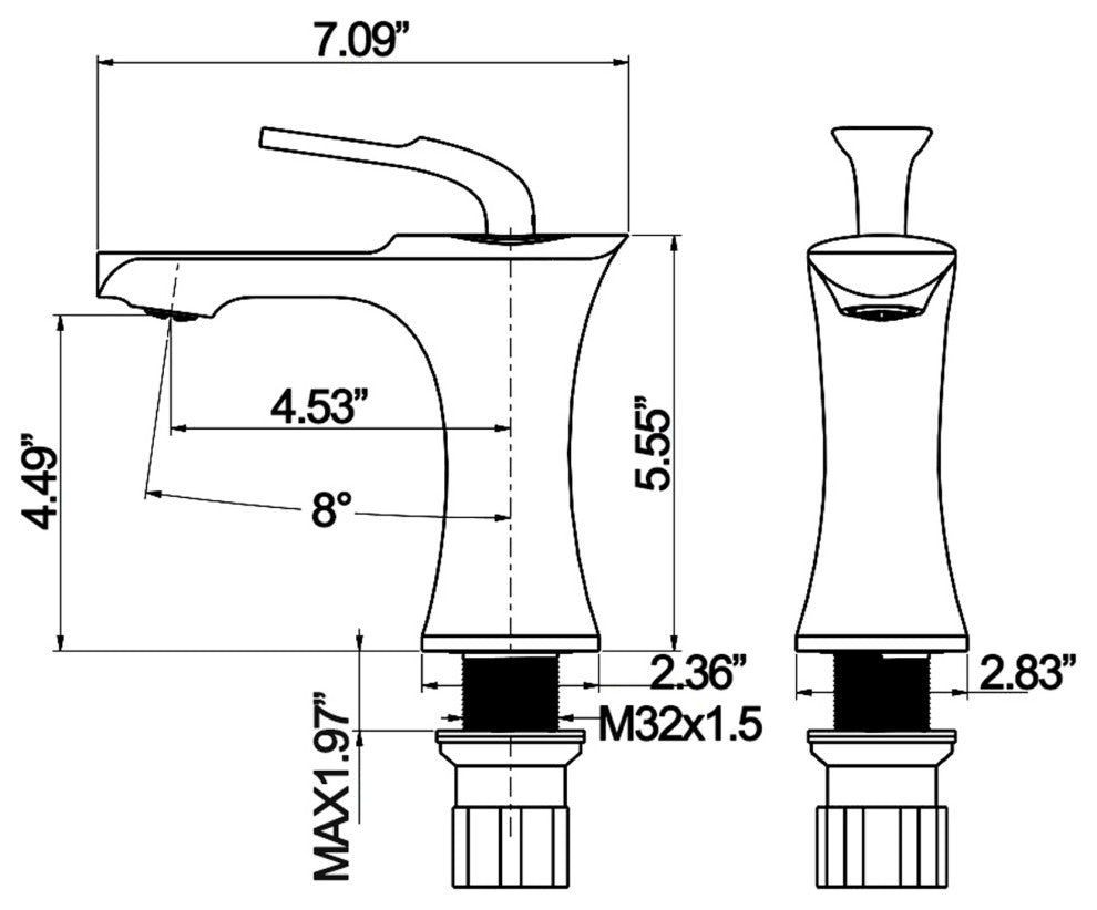 Single Hole Bathroom Sink Faucet, Brushed Gold