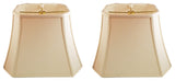 Royal Designs Rectangle Cut Corner Lamp Shade, Eggshell, (7x10)x(12.25x18)x13.25