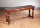 Parquet Top Two Drawer Console, Pecan Finish
