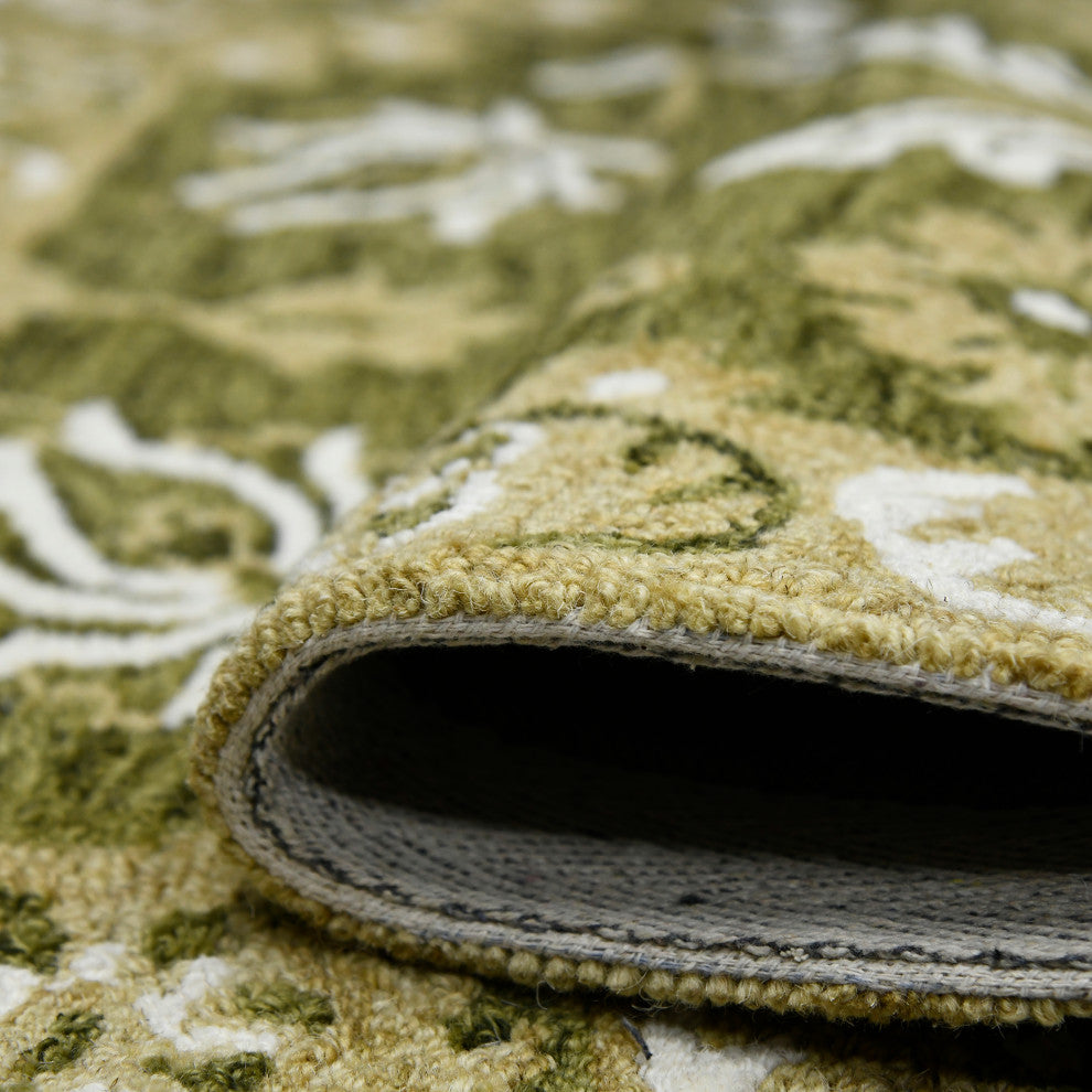 Romania Newburg Area Rug, Green, 8'' x 10'', Floral