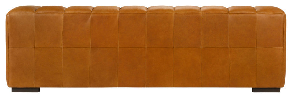 Grenoble 29"H x 94"W x 34"D Sofa, Brown, 100% Leather