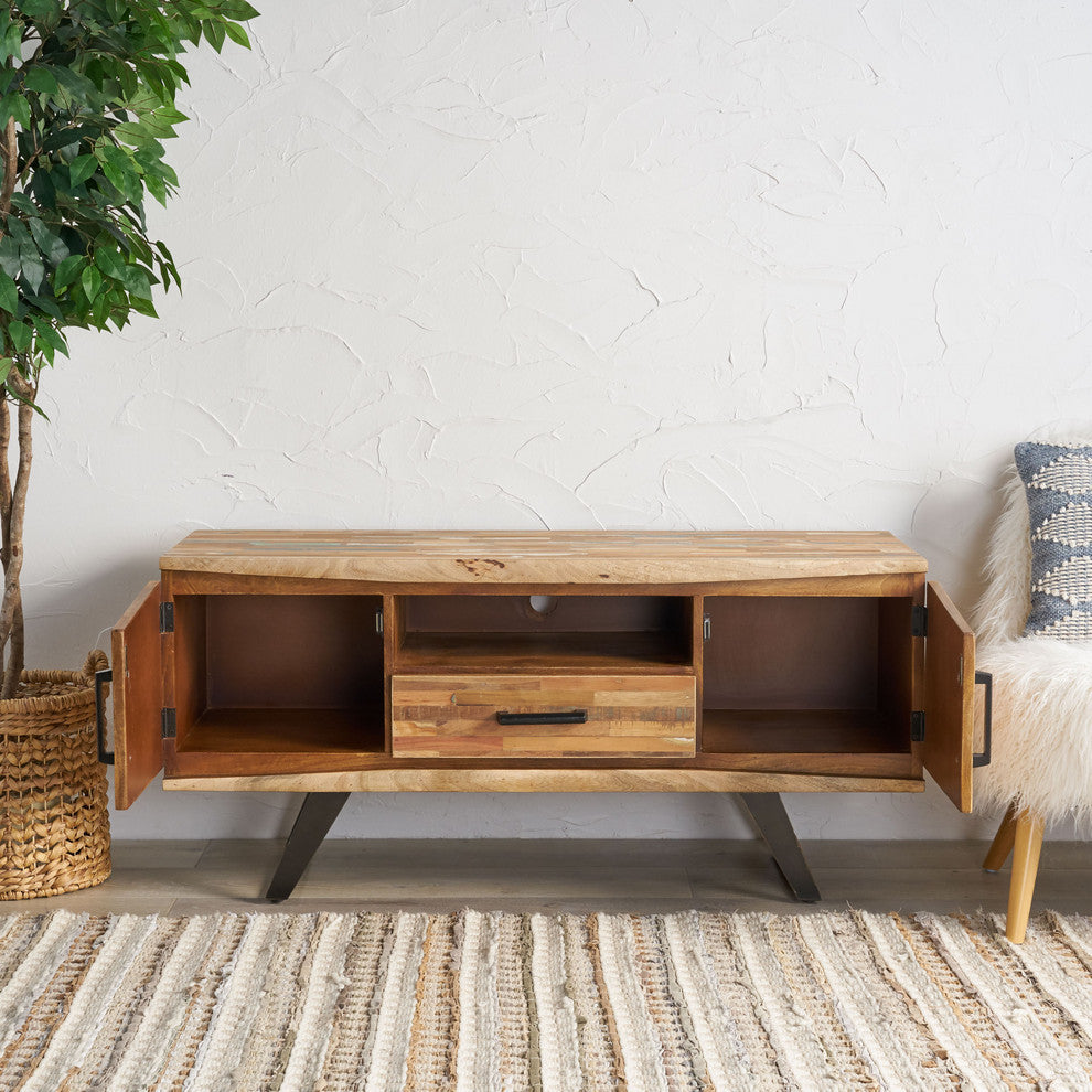Dorset Handcrafted Boho Reclaimed Wood TV Stand