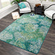 Oceanic Blooms, Aqua, 8' Round
