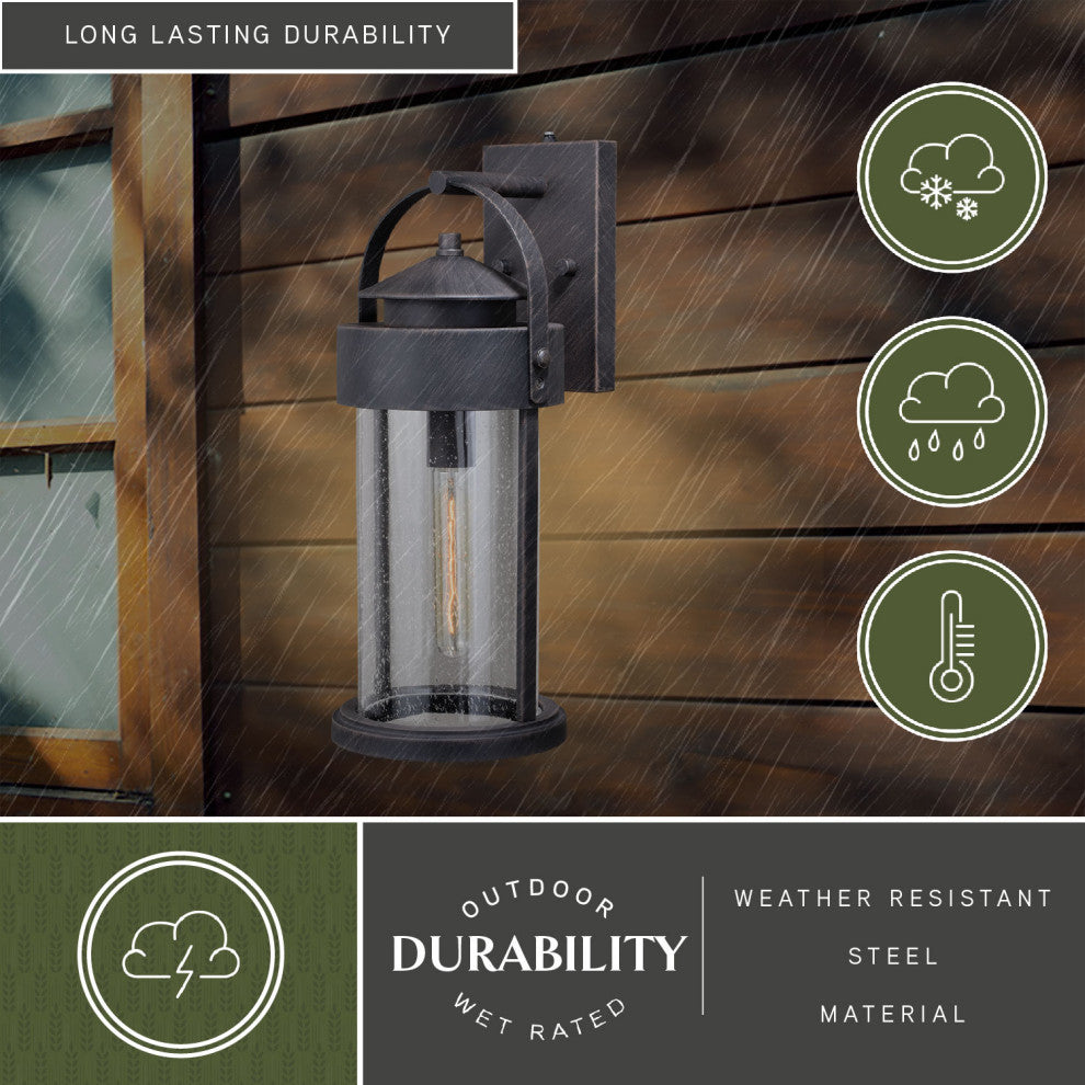 Cumberland 8" Outdoor Wall Light Rust Rust Iron