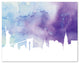 New York City Skyline Paper Print, Purple, 18"x24"