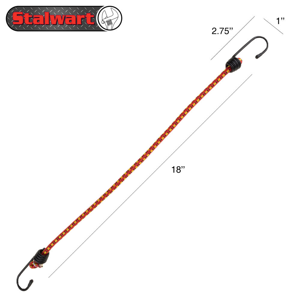 Stalwart 18" Bungee Cords, 10 Pack