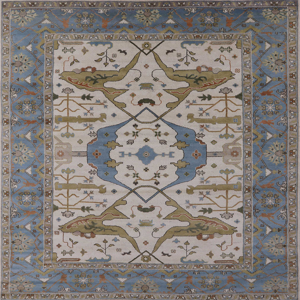 Ahgly Company Indoor Square Mid-Century Modern Area Rugs, 4' Square