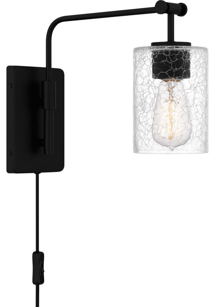 Quoizel QW16134MBK 1-Light Wall Sconce, Quoizel Wood