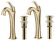 Kraus Arlo Single Handle Vessel Faucet, Pop Up Drain, Brushed Gold, Set of 2