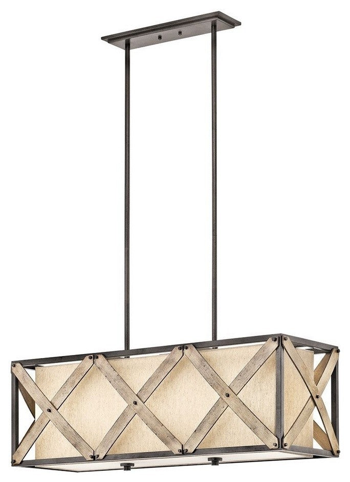 Kichler Cahoon Three Light Linear Chandelier 43774AVI