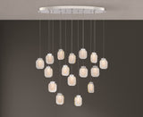 16-Light 44" Integrated Led Multi Drop Chandelier