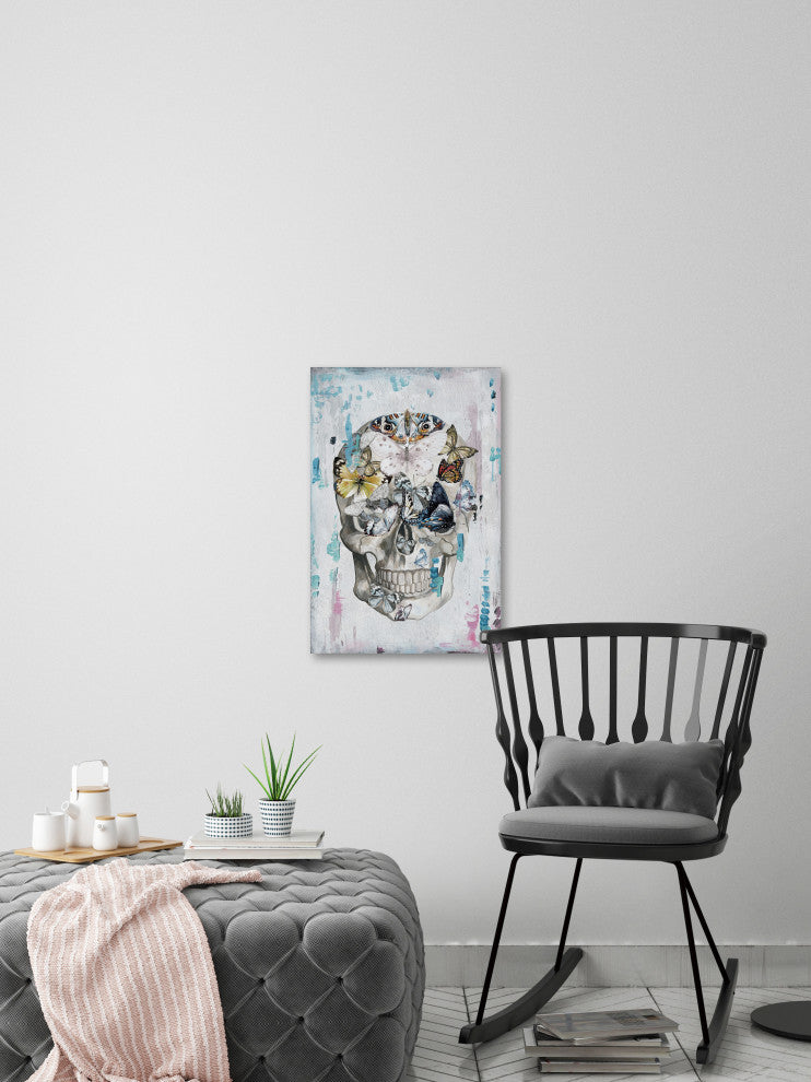 "Butterfly Gathering" Painting Print on Wrapped Canvas, 20x30
