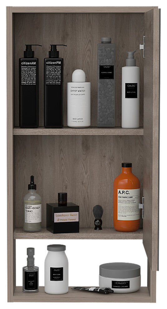 DEPOT E-SHOP Palermo Medicine Cabinet, Light Gray