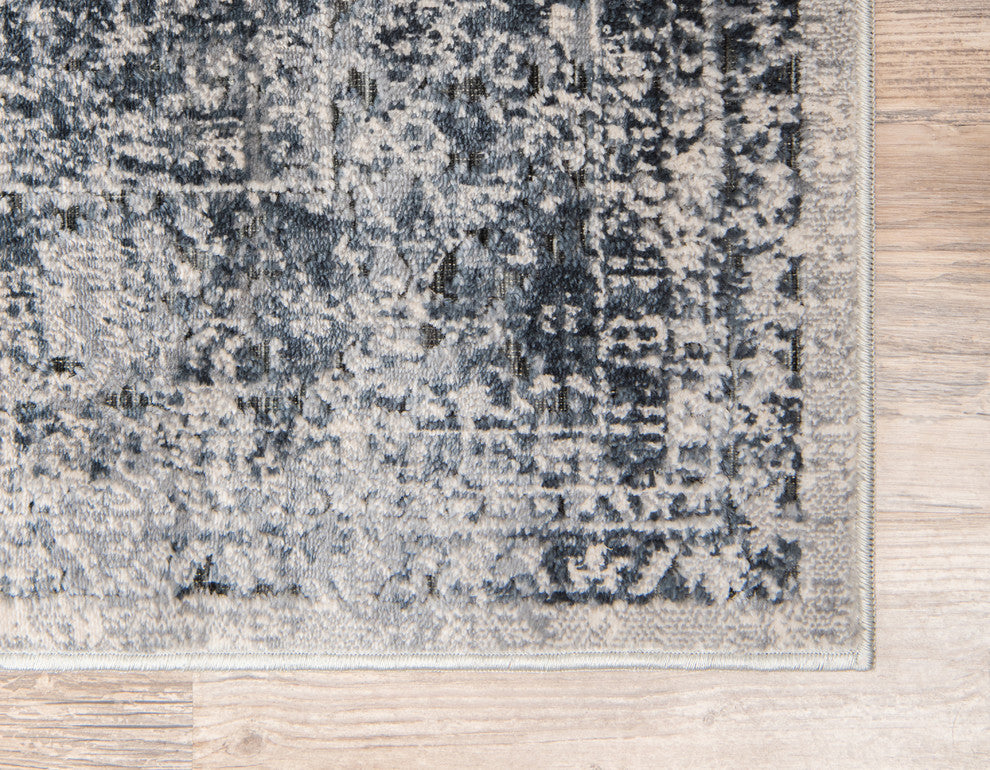 Unique Loom Dark Blue Chateau Jefferson 5' 0 x 8' 0 Area Rug