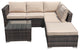 4 Piece Wicker Patio Furniture Outdoor Rattan Sectional Sofa