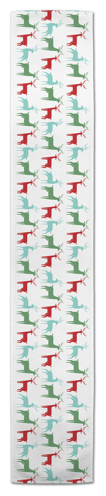 Christmas Reindeer Pattern Table Runner, 16"x90"