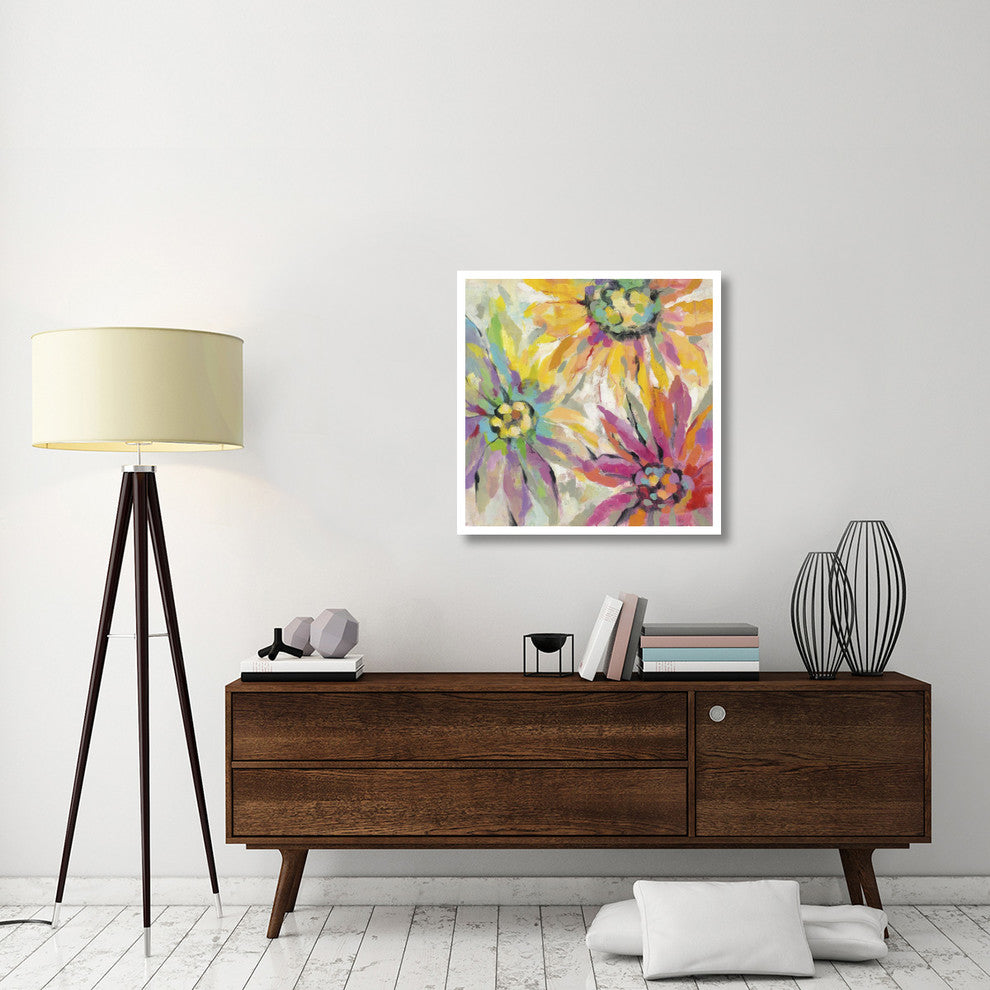 "Abstracted Petals I" Digital Paper Print by Silvia Vassileva, 32"x32"