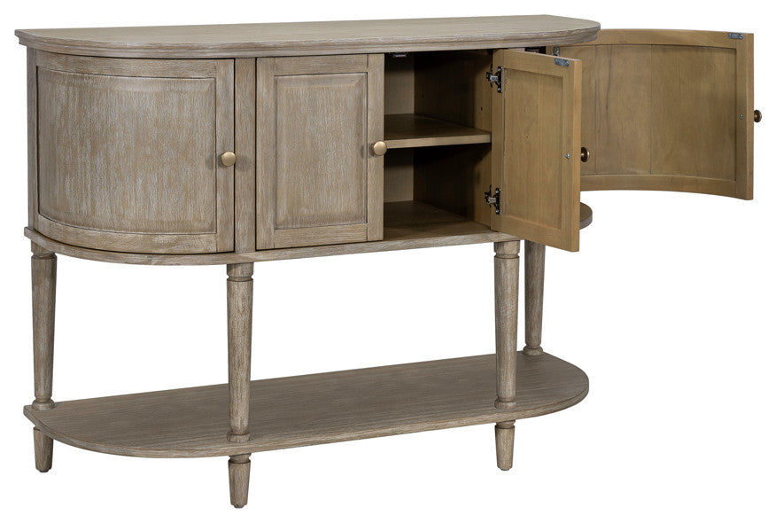Martha Stewart Ayanna Accent Cabinet With Lower Shelf, Reclaimed Wheat