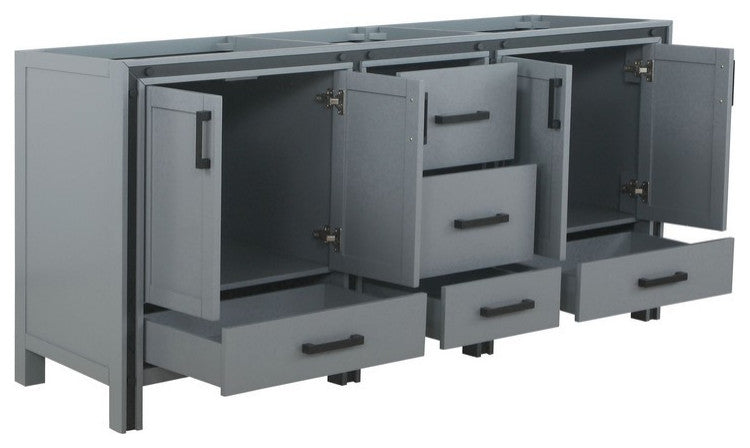 Ziva Transitional Dark Grey 72" Vanity Cabinet Only