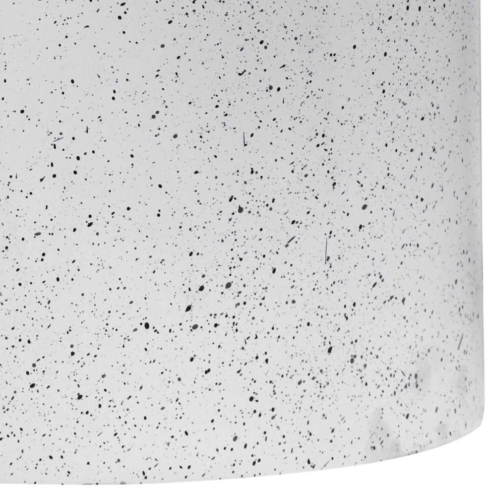 Terrazzo End Table, White