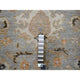 Gray and Ivory, Hand Knotted Oushak Inspired Round Oriental Rug, 7'10"x8'