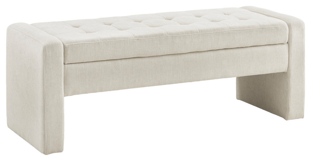 Madison Park Gillian Soft Close Storage Bench, Cream