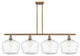 Innovations 516-4I-BB-G654-12 4-Light Island Light, Brushed Brass