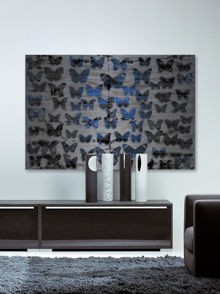 "Flutter Byes UV Ink" Print on Brushed  Aluminum, 36"x24"