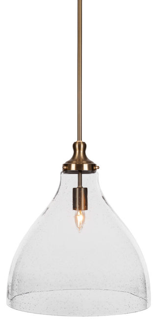 Juno 1-Light Pendant, New Age Brass/Clear Bubble