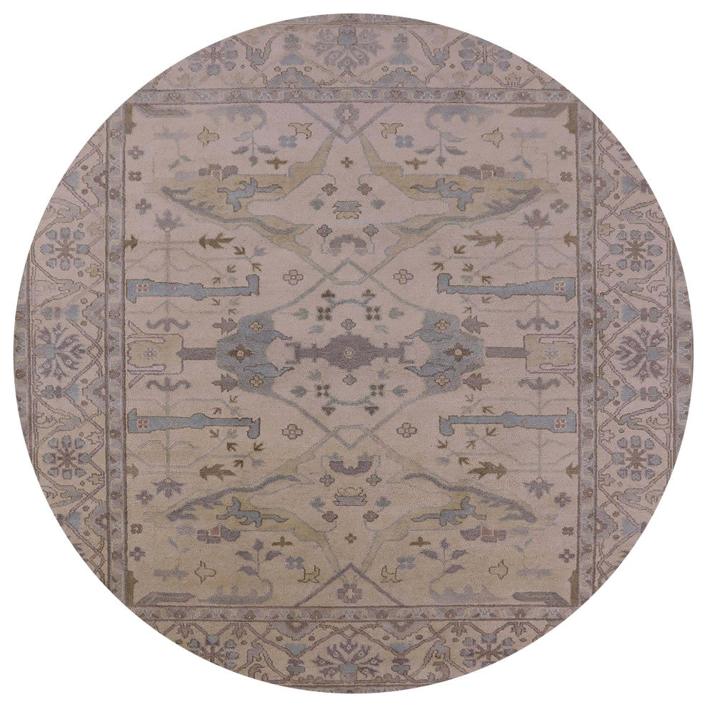 Ahgly Company Indoor Round Mid-Century Modern Area Rugs, 5' Round