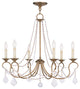 Pennington Chandelier, Antique Gold Leaf