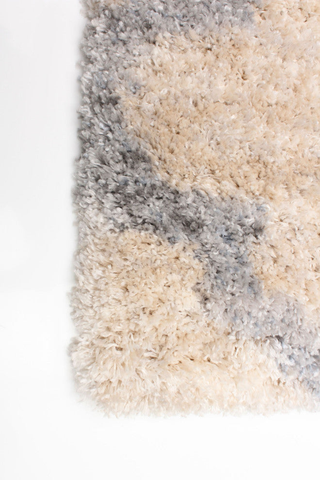 Moroccan Trellis Shag Rug, Tan, 5'3"x7'3"